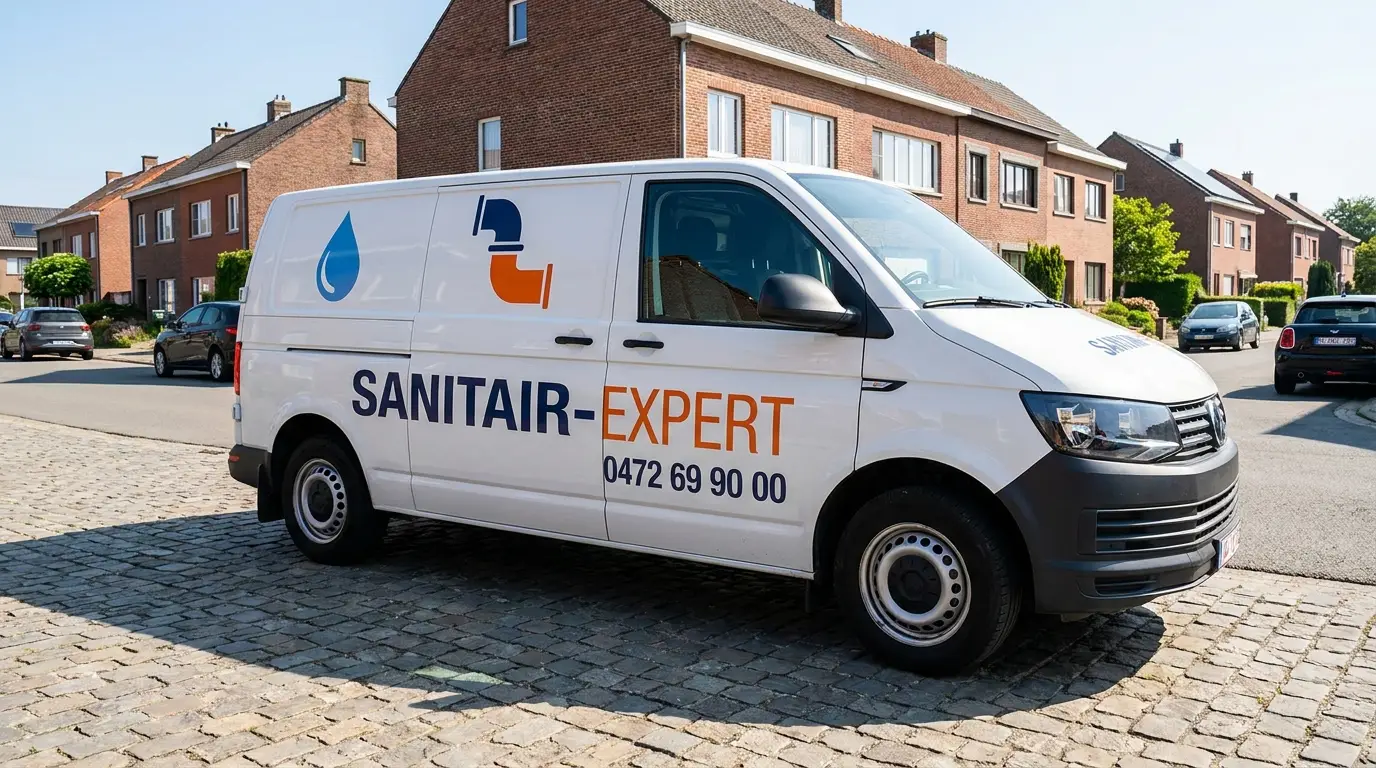 Véhicule d’intervention Sanitair-Expert avec le numéro 0472 69 90 00